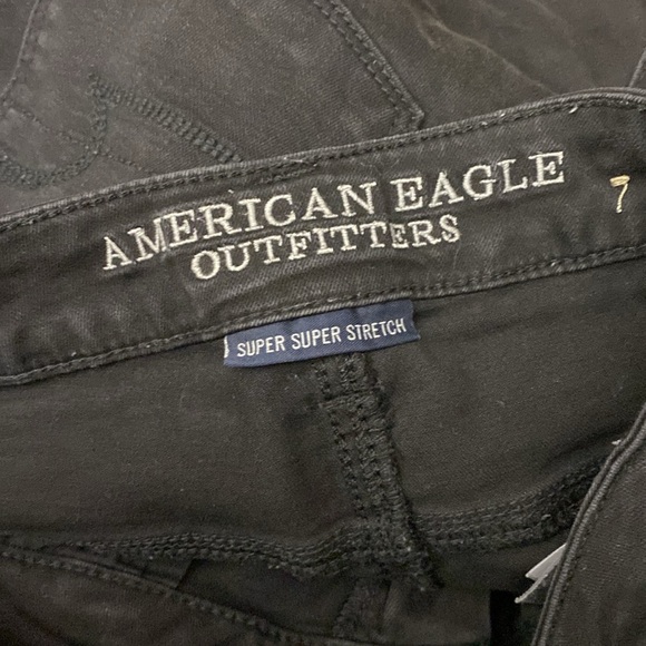 American Eagle - Size 0 Short - Super Super Stretch - Black Jeans - Picture 5 of 6